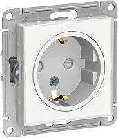 Розетка с заземлением без рамки Systeme Electric AtlasDesign Art 1-м. шторки прозрачный картинка